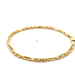 Pulsera de Oro Amarillo 18K Tourbillon con Eslabones Calados