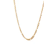 Cadena de Oro Amarillo 18K Fígaro 3x1