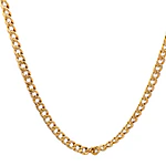 Cadena de Oro Amarillo 18K Barbada