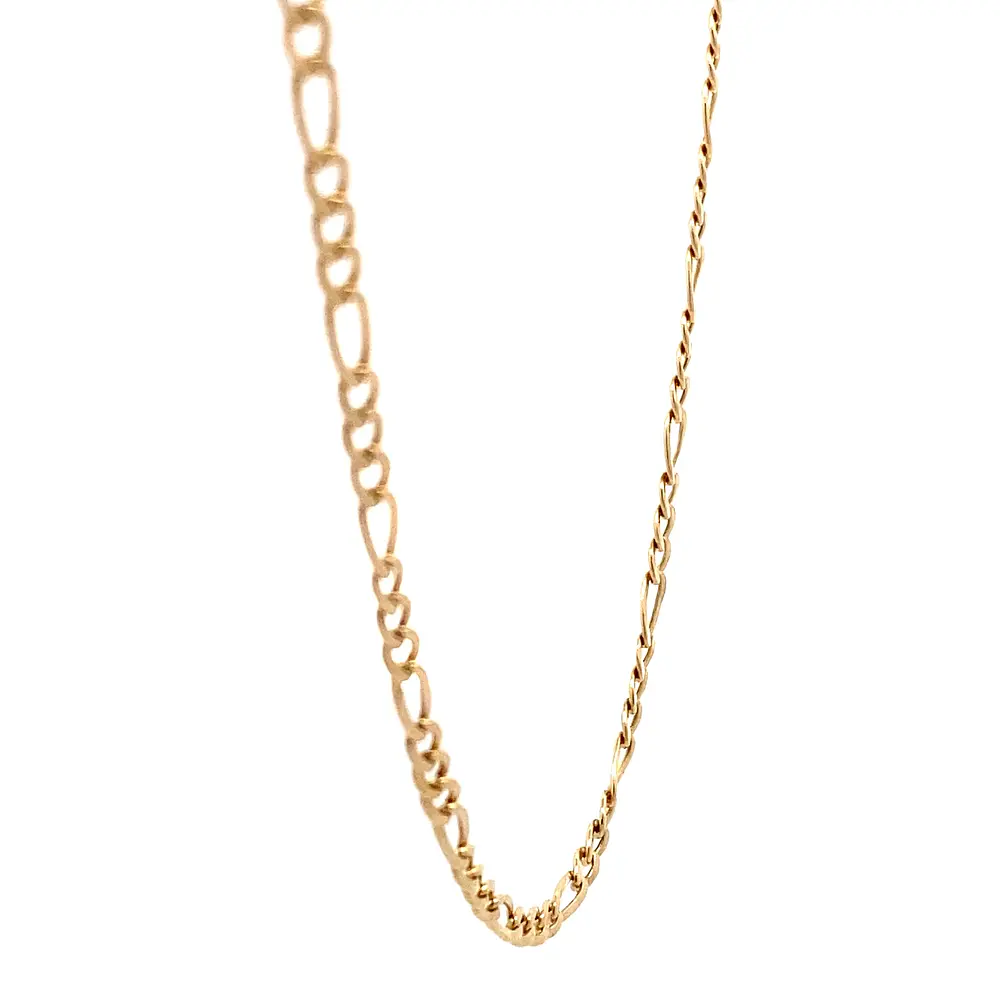 Cadena de Oro Amarillo 18K Fígaro 3x1