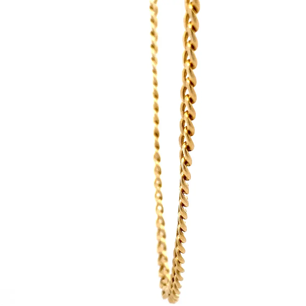 Cadena de Oro Amarillo 18K Barbada