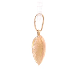 Colgante de Oro Rosado 18K Corazón Bombe Tallado 