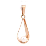 Colgante de Oro Amarillo 18K Gota Calada con 1 Perla