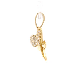Colgante de Oro Amarillo 18K Libélula con 1 micropiedra Incolora