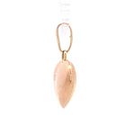 Colgante de Oro Rosado 18K Corazón Bombe Tallado 