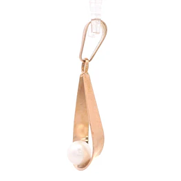 Colgante de Oro Amarillo 18K Gota Calada con 1 Perla