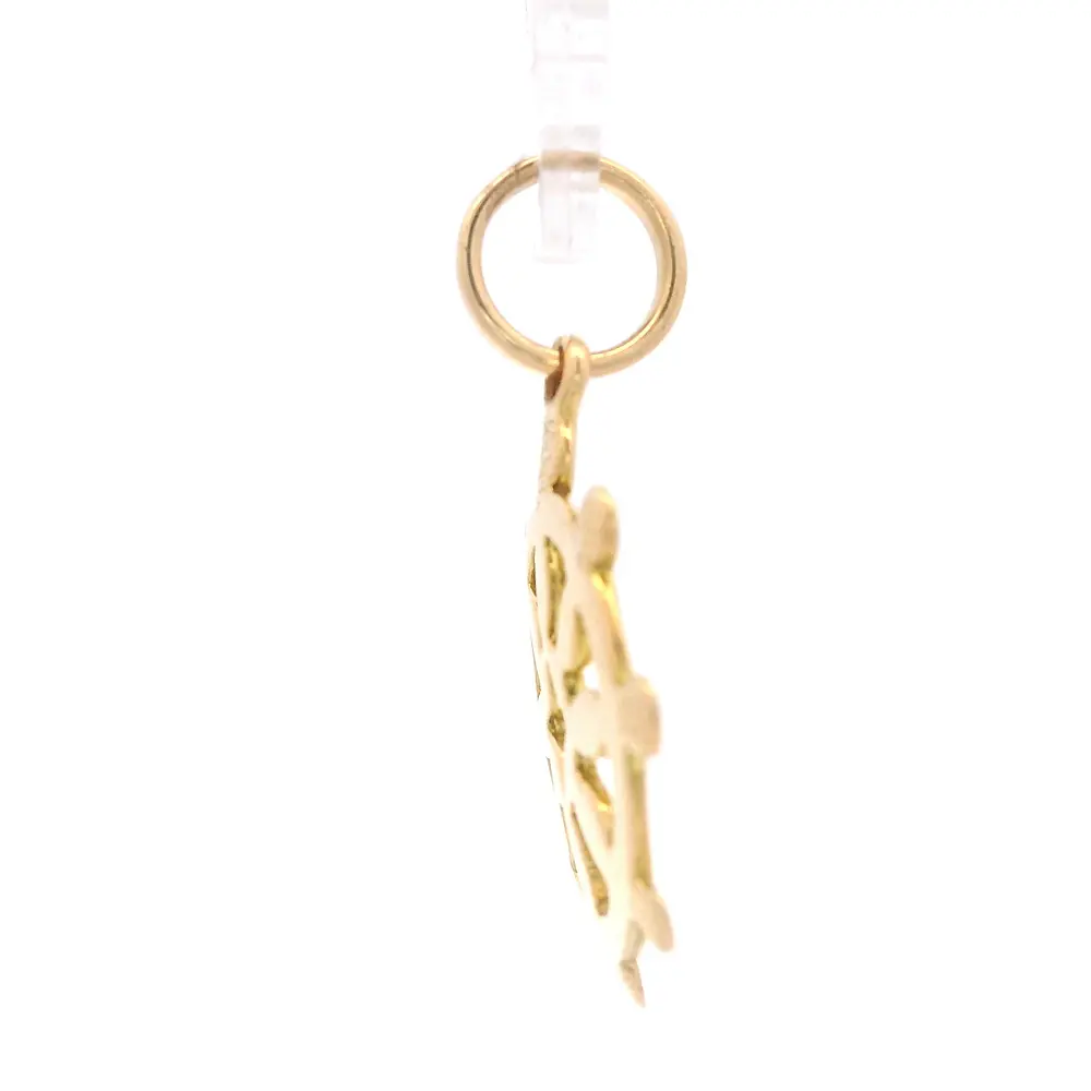 Colgante de Oro Amarillo 18K Timón Calado