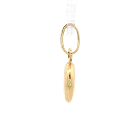Colgante de Oro Amarillo 18K Luna Bombe Tallada