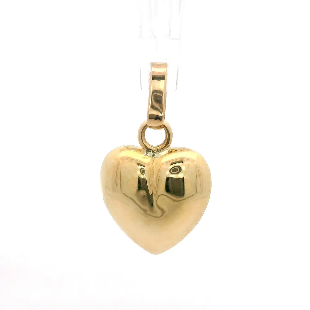 Colgante de Oro Amarillo 18K Corazón Bombe
