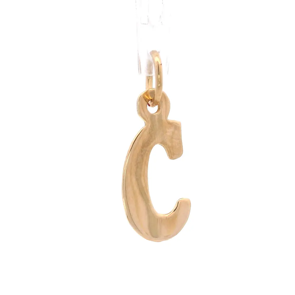 Colgante de Oro Amarillo 18K Letra C