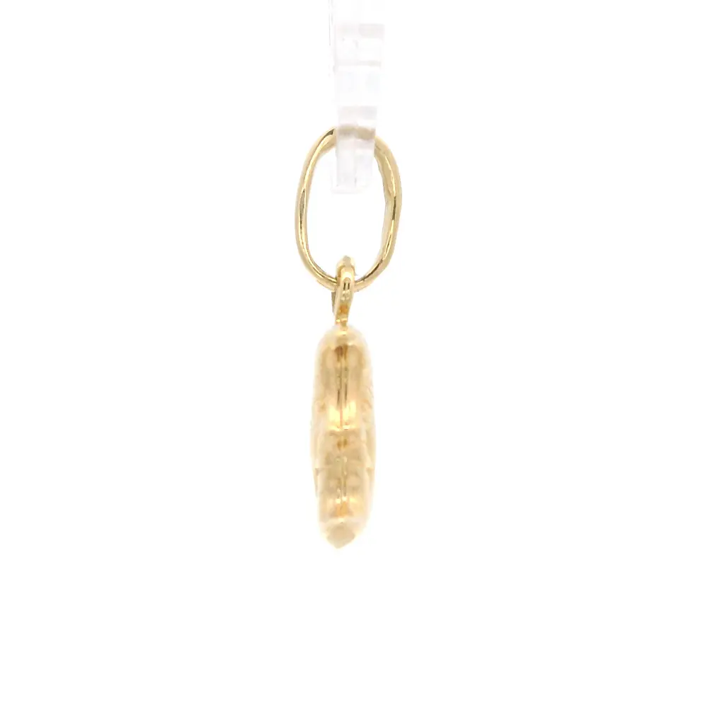 Colgante de Oro Amarillo 18K Luna Bombe Tallada