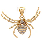Colgante de Oro Amarillo 18K Araña con Piedras Incoloras