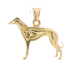 Colgante de Oro Amarillo 18K Perro con Micropiedras Incoloras