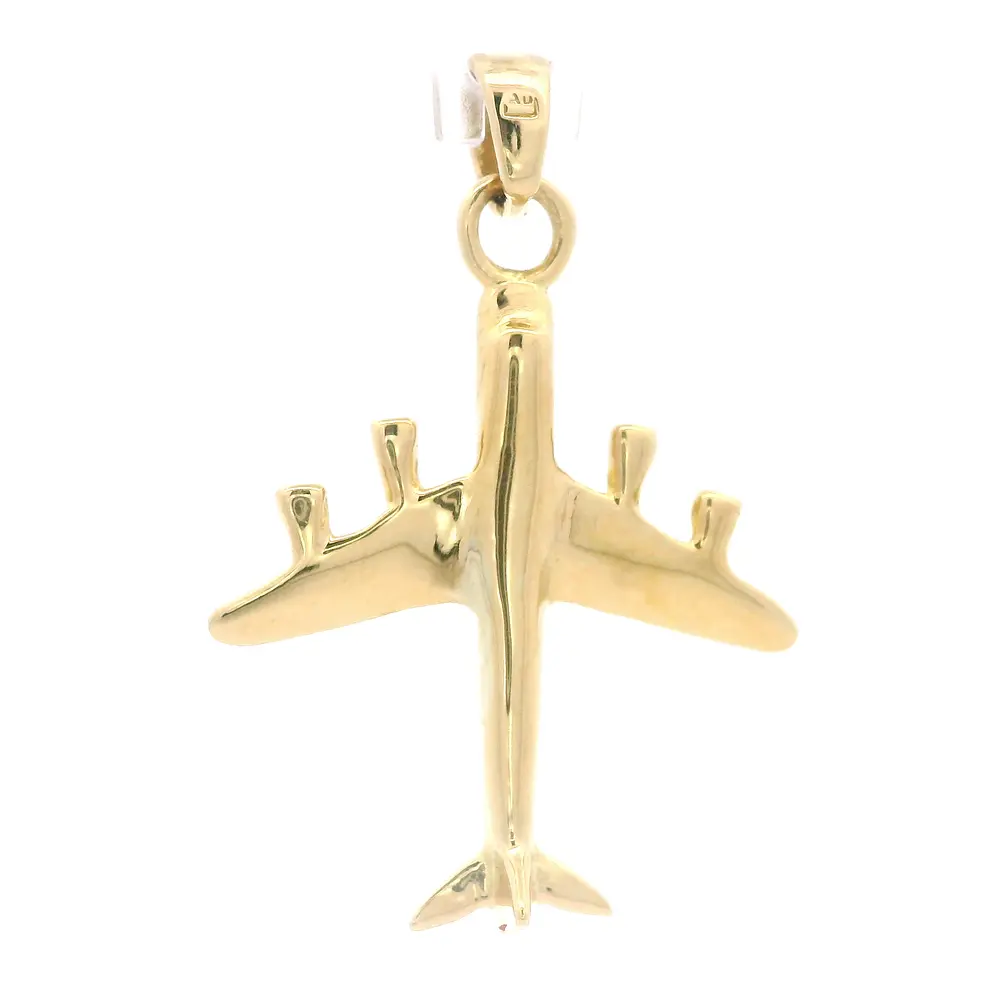 Colgante de Oro Amarillo 18K Avión