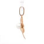 Colgante de Oro Amarillo 18K Flor con 1 Perla