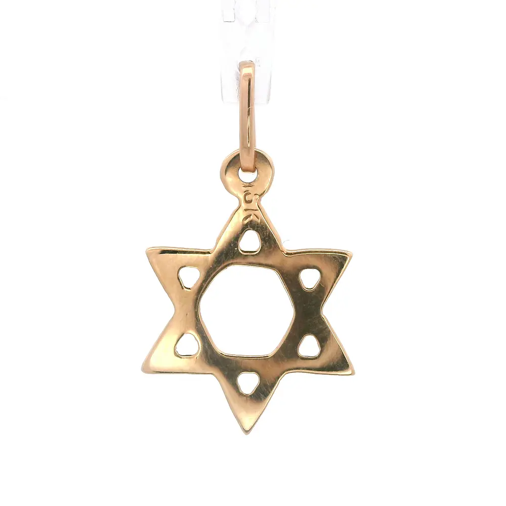 Colgante de Oro Amarillo 18K Estrella de David