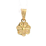 Colgante de Oro Amarillo 18K Flor con Pistilos, 1 Perla