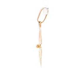 Colgante de Oro Amarillo 18K Flor Trébol Tallada
