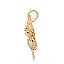 Colgante de Oro Amarillo 18K Araña con Piedras Incoloras