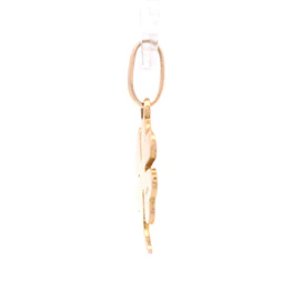 Colgante de Oro Amarillo 18K Flor Trébol