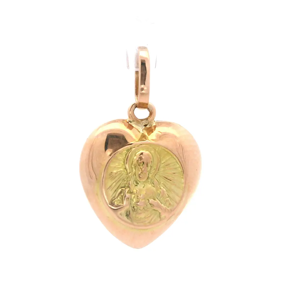 Colgante de Oro Amarillo 18K Sagrado Corazón de Jesús