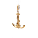 Colgante de Oro Amarillo 18K Ancla con Cadena