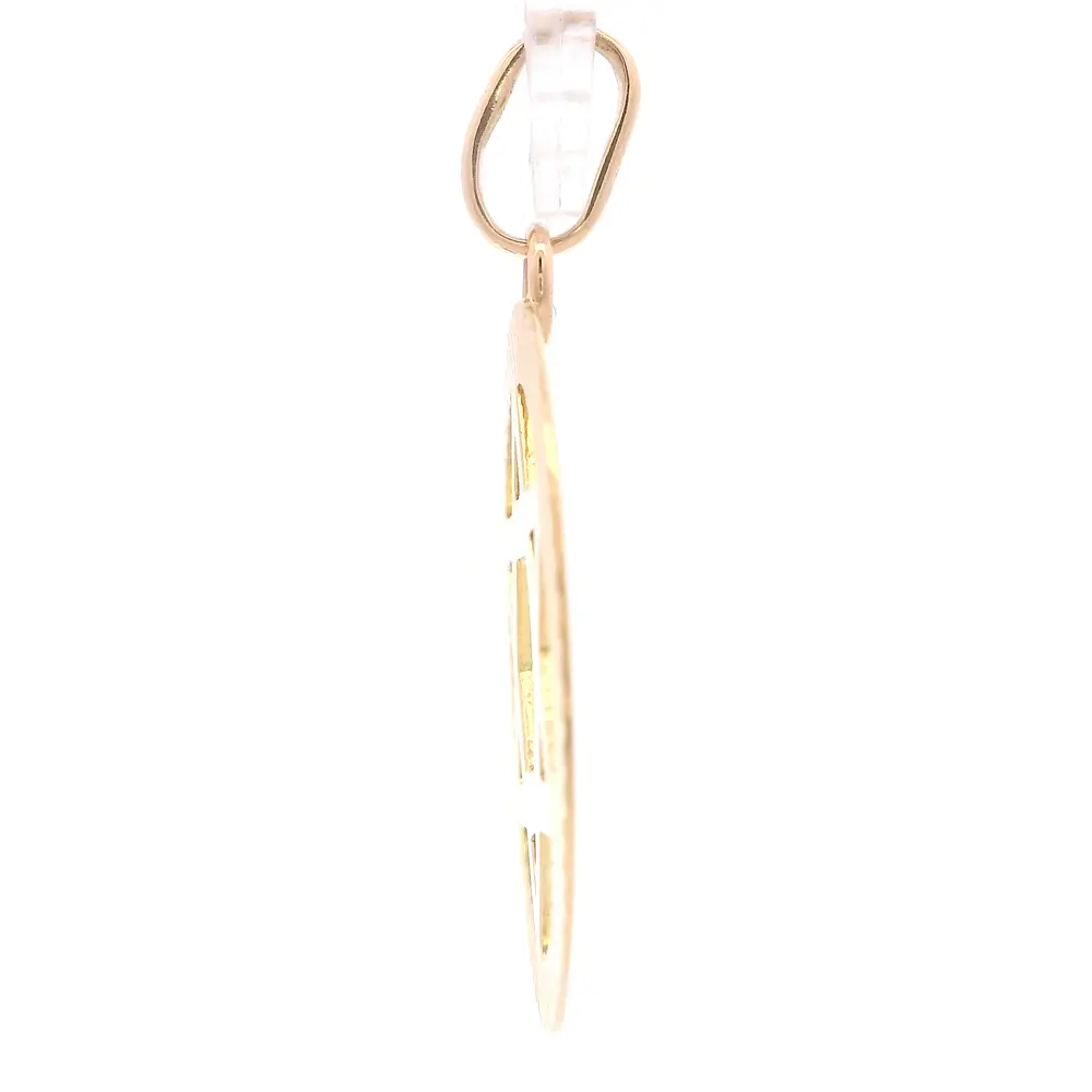 Colgante de Oro Amarillo 18K Estrella de David Tallada