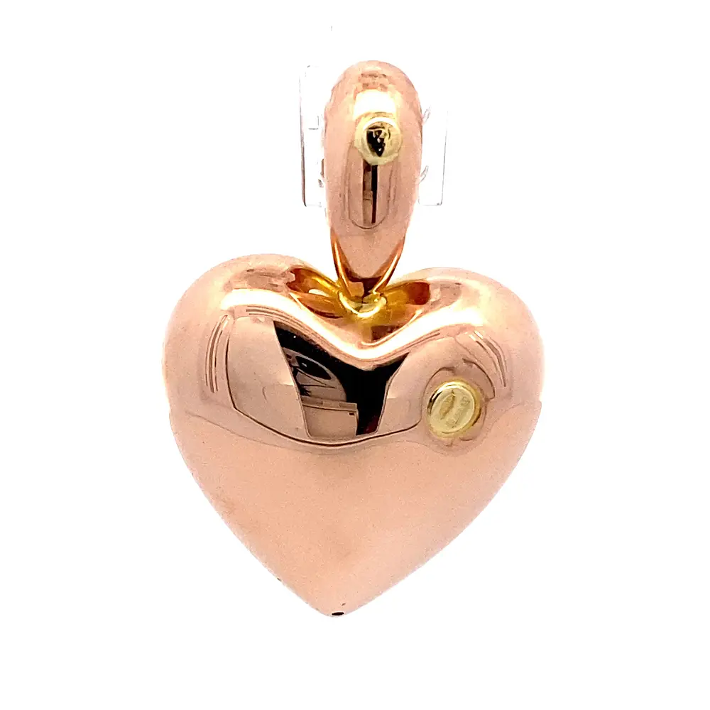 Colgante de Oro 18K Corazón Bombe Dos Oros