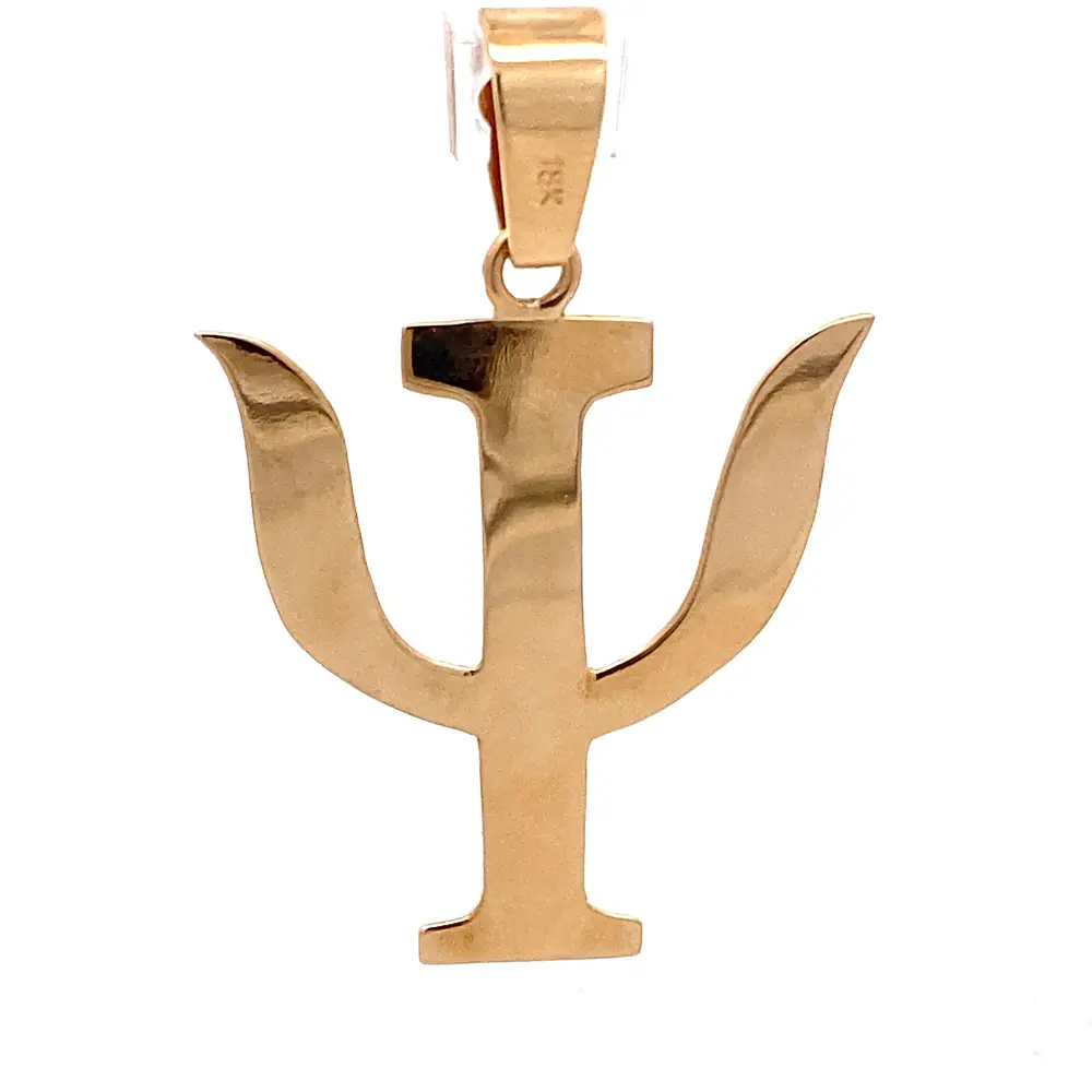 Colgante de Oro Amarillo 18K Letra Griega Psi