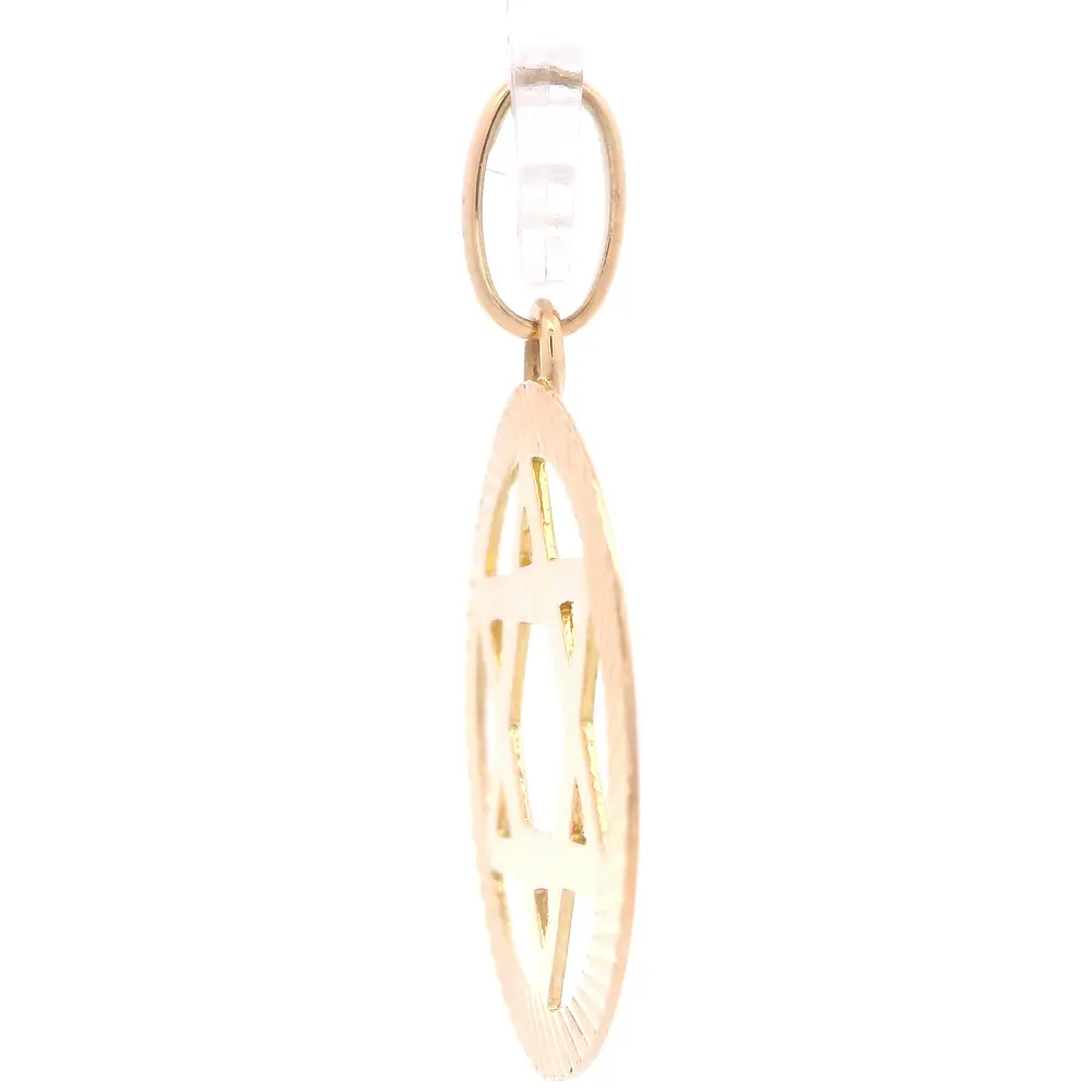 Colgante de Oro Amarillo 18K Estrella de David Tallada