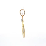 Colgante de Oro 18K Medalla Virgen Niña Dos Oros con Micropiedras Incoloras