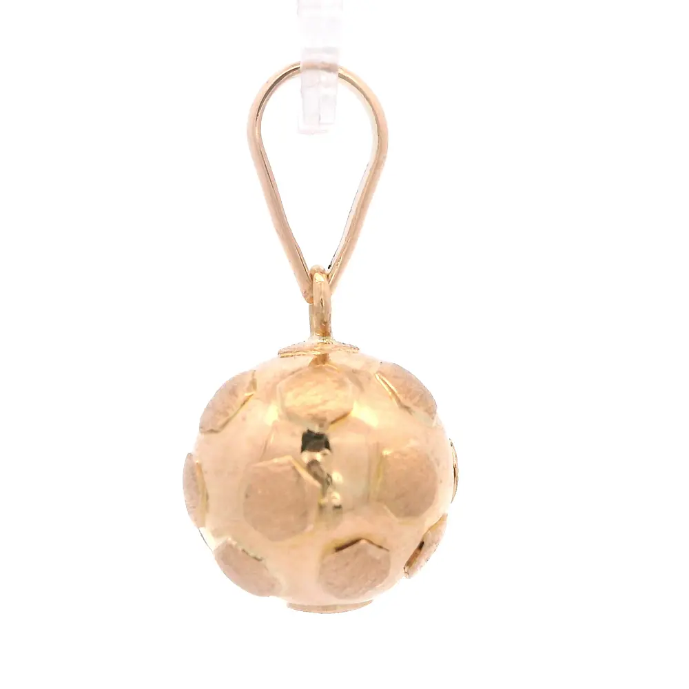 Colgante de Oro Amarillo 18K Esfera Tallada