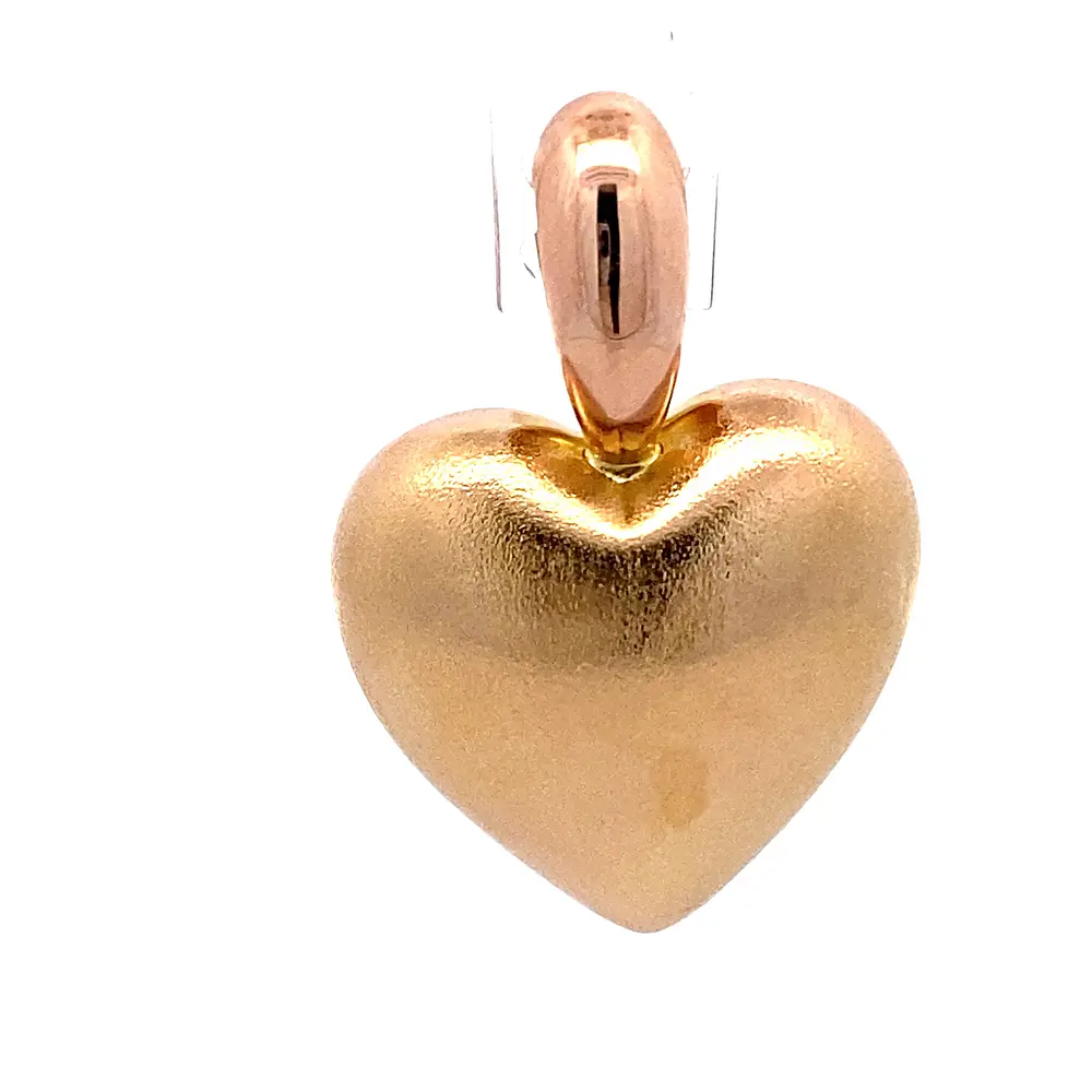 Colgante de Oro 18K Corazón Bombe Dos Oros