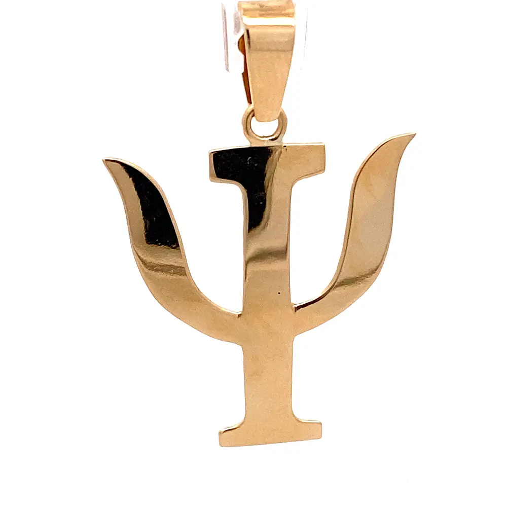 Colgante de Oro Amarillo 18K Letra Griega Psi