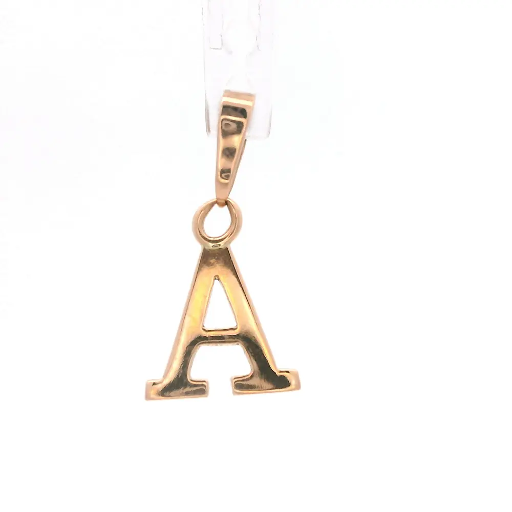 Colgante de Oro Amarillo 18K Letra A