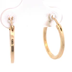 Aros de Oro Amarillo 18K Tubular Plano