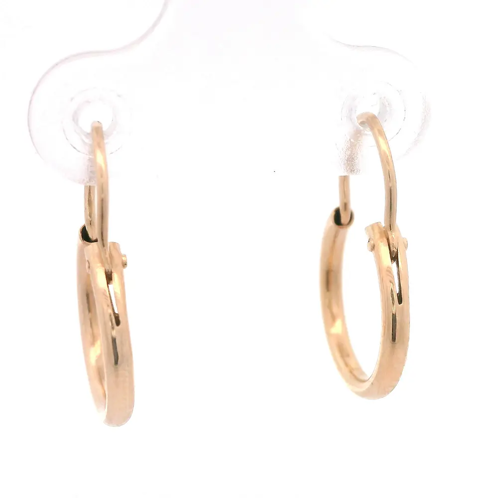 Aros de Oro Amarillo 18K Tubular