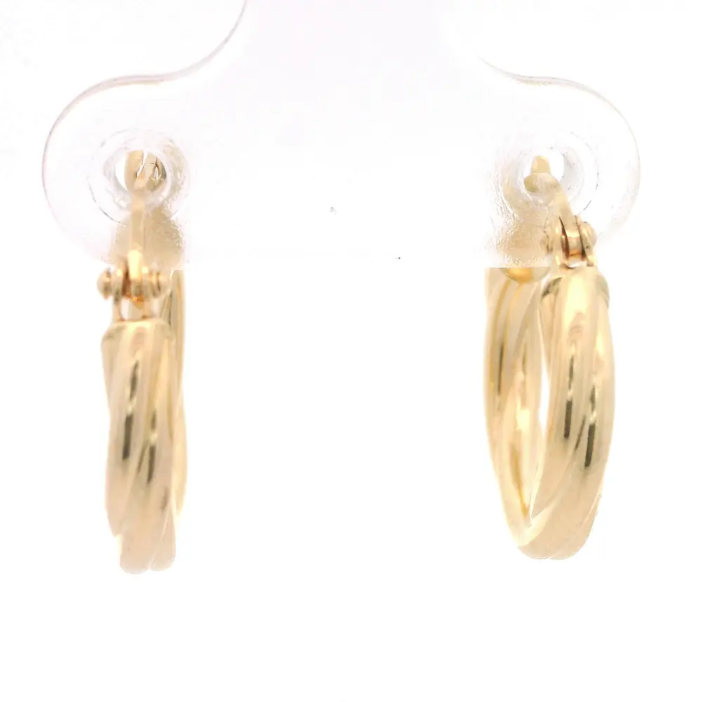 Aros de Oro Amarillo 18K Trenzado
