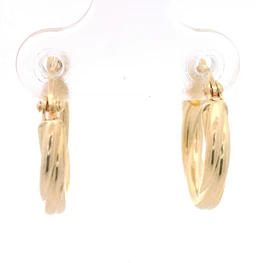 Aros de Oro Amarillo 18K Trenzado