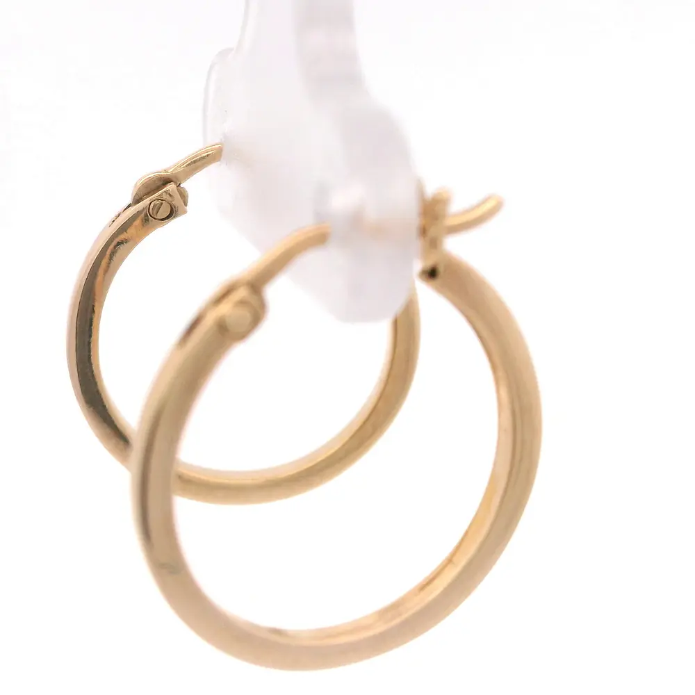 Aros de Oro Amarillo 18K Tubular Plano