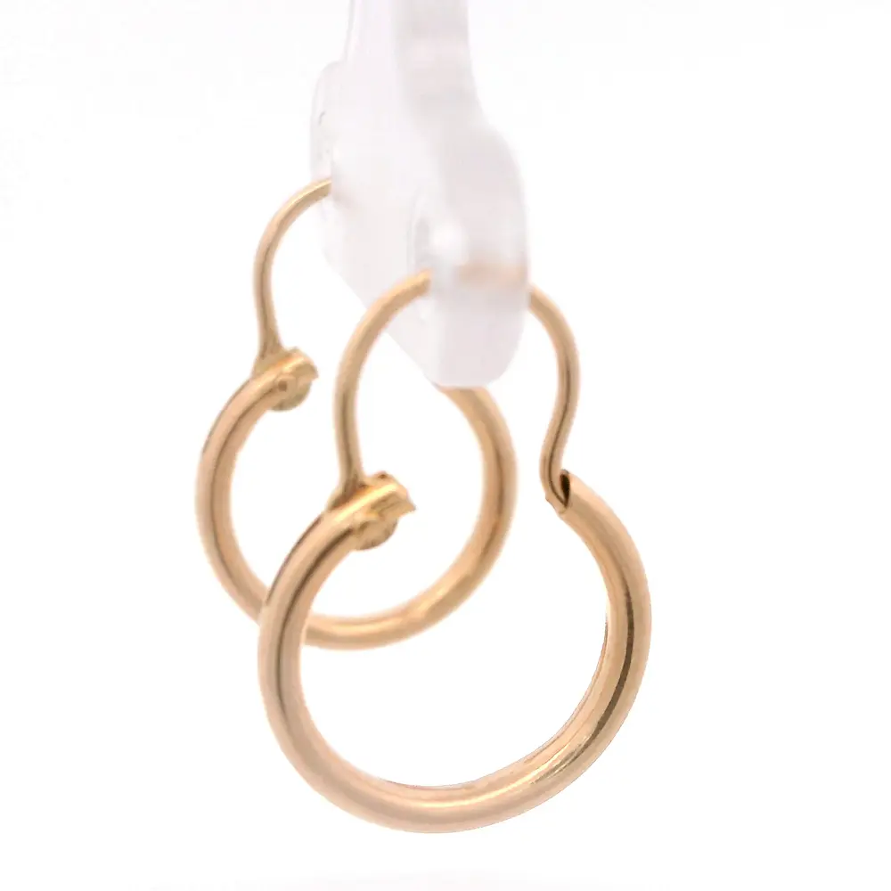 Aros de Oro Amarillo 18K Tubular