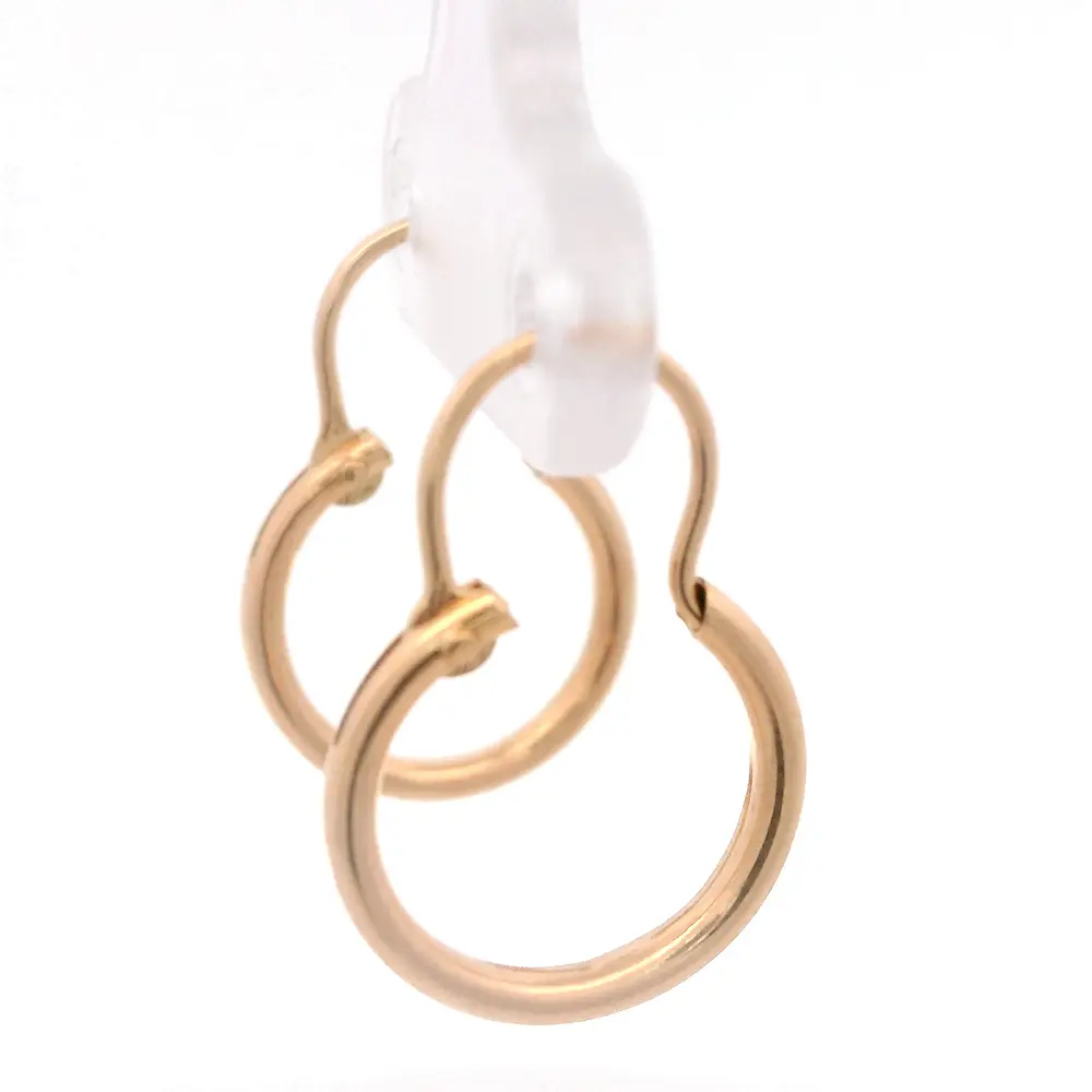 Aros de Oro Amarillo 18K Tubular