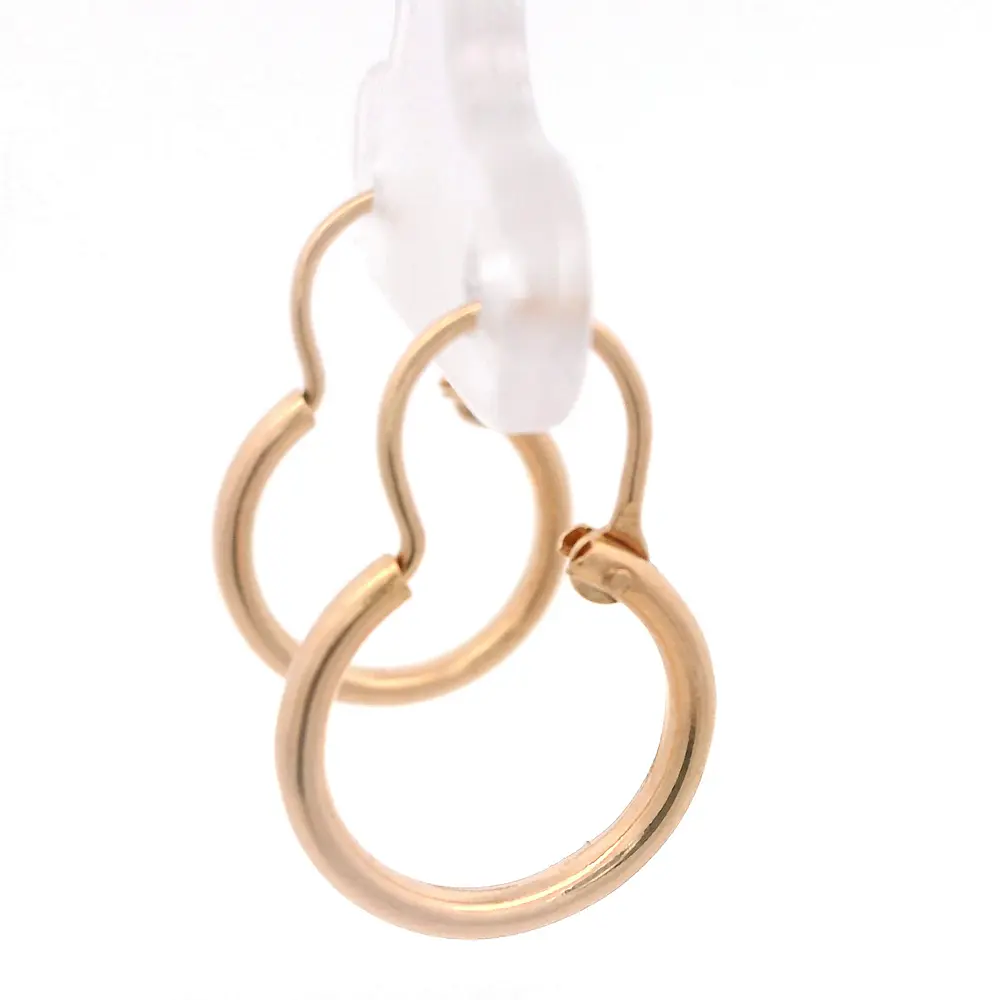 Aros de Oro Amarillo 18K Tubular