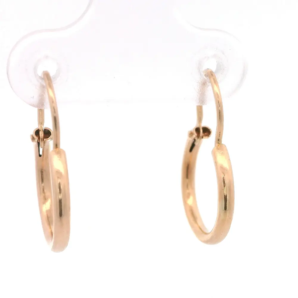 Aros de Oro Amarillo 18K Tubular