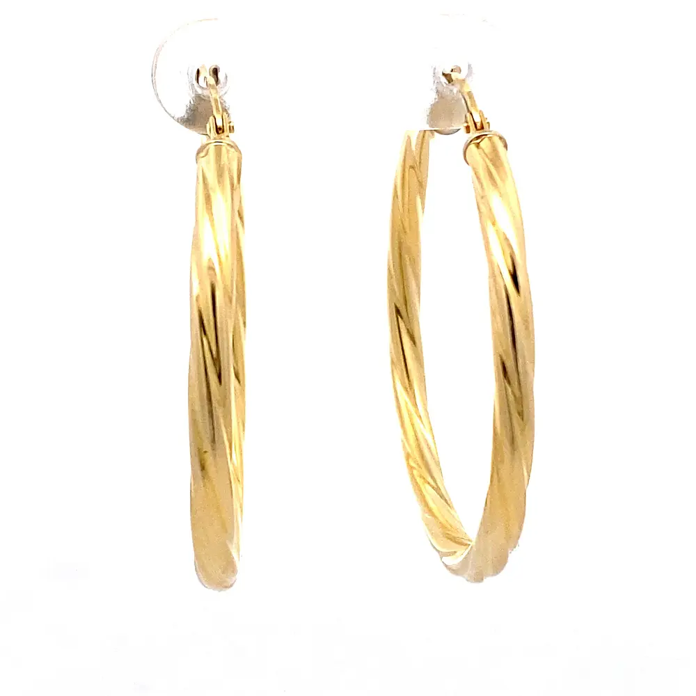 Aros de Oro Amarillo 18K Trenzado