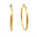 Aros de Oro Amarillo 18K Trenzado