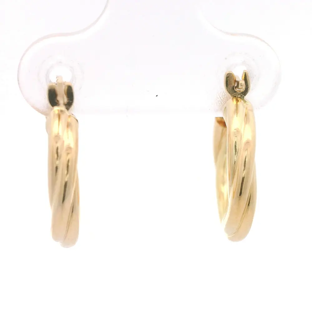 Aros de Oro Amarillo 18K Trenzado