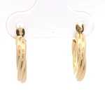 Aros de Oro Amarillo 18K Trenzado