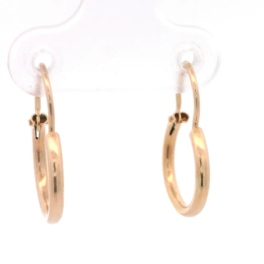 Aros de Oro Amarillo 18K Tubular