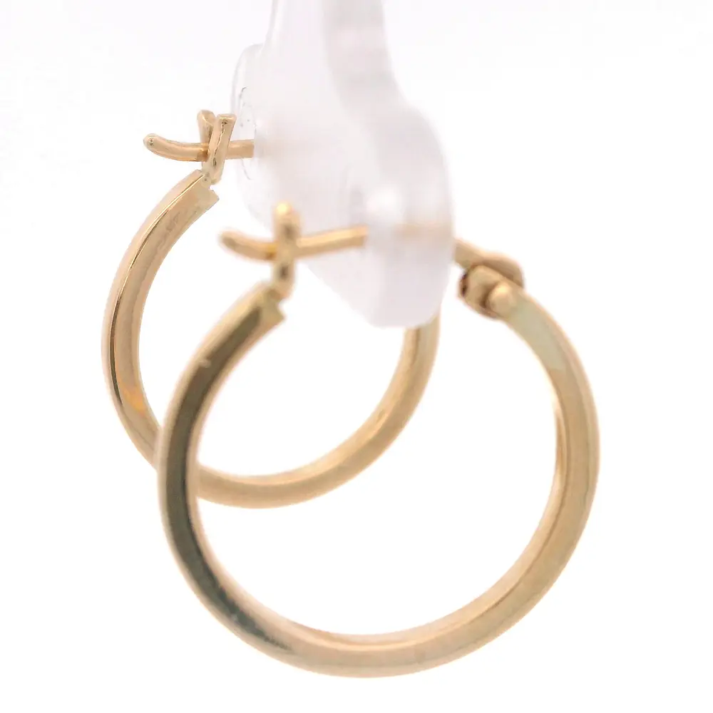 Aros de Oro Amarillo 18K Tubular Plano